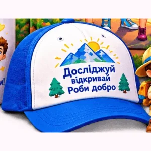 Кепка «Досліджуй, відкривай, роби добро»